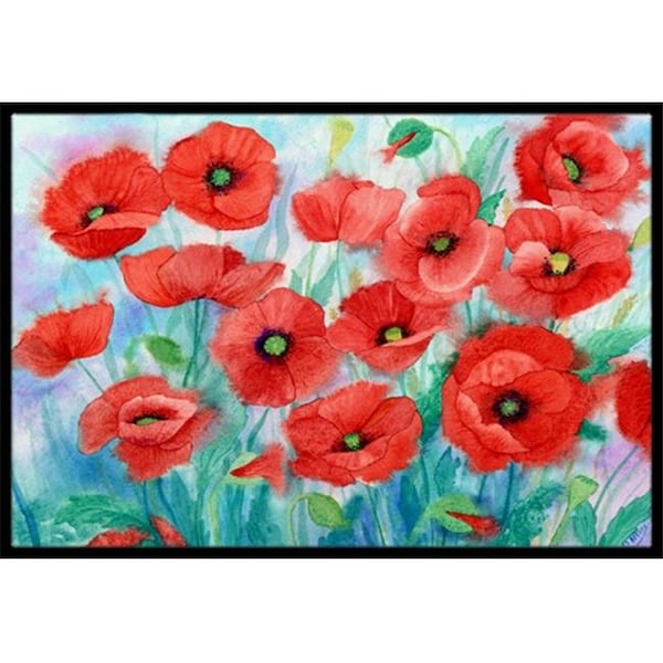 Carolines Treasures IBD0258MAT Poppies Indoor or Outdoor Mat; 18 x 27 IBD0258MAT - main